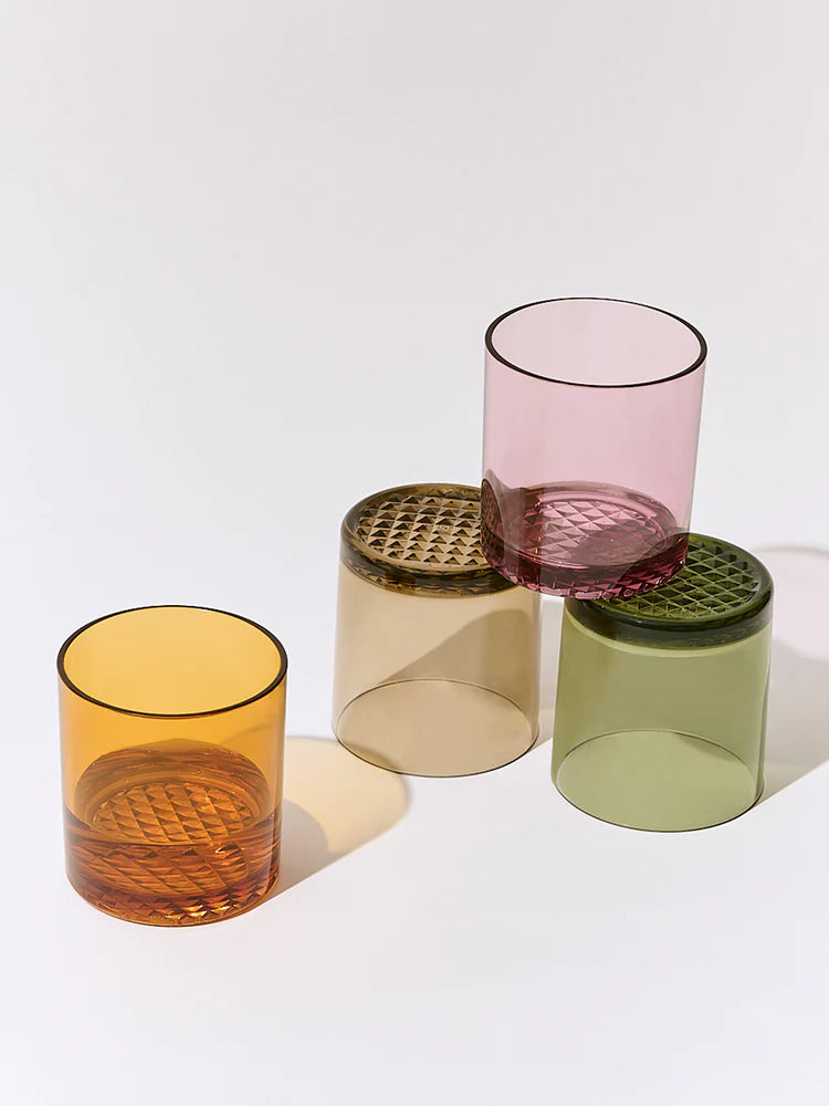 Set de 4 Vasos Old Fashioned Diamante Color | TRITAN