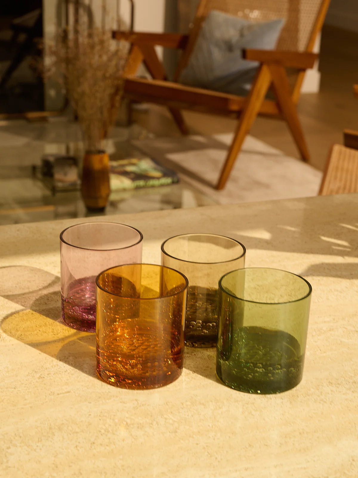 Set de 4 Vasos Old Fashioned Diamante Color | TRITAN